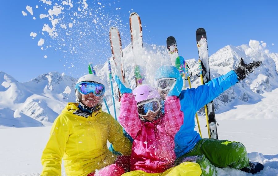 skiing
